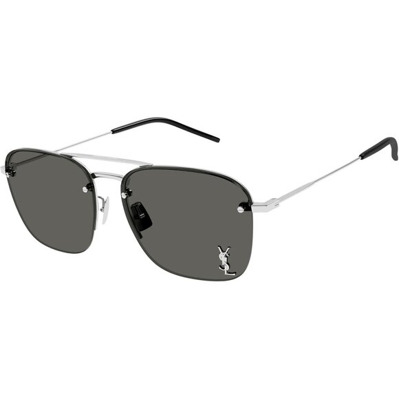 NEW SAINT LAURENT SL309 M 002 SUNGLASSES SILVER UNISEX SAINT LAURENT SL309M 002 main image 4